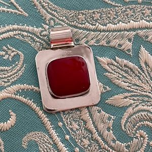 Red silver pendant